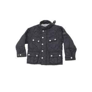 Barbour Boys Front Zip Long Sleeve Quilted Jacket Black Size 2-3 2XS